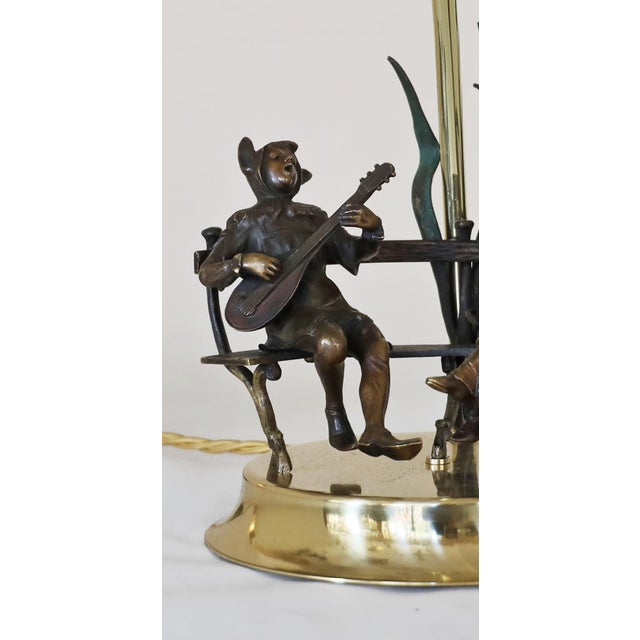 Art Nouveau Brone Figure Lamp, 1890s For Sale - Image 6 of 16