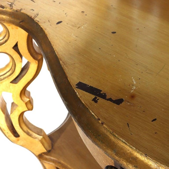 Late 19th Century Antique Faux Painted Carved Walnut Etagere With Mirror C1890 For Sale - Image 5 of 17