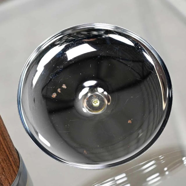 Vintage Mid-Century Modern Pair Kromex Ice Buckets 1 Light 1 Dark Woodgrain Textured Metal - Set of 2 For Sale - Image 12 of 13