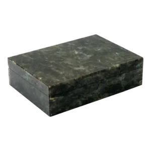 Labradorite Semi Precious Stone Box with Hinged Lid