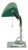 Art Deco Bankers Lamp in Chrome-Plated and Green Enameled Shade, 1920s For Sale