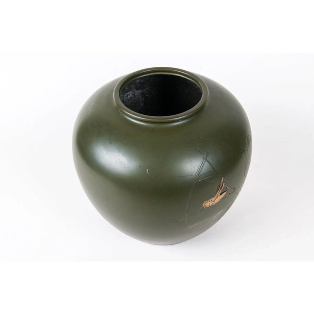 Mid 19th Century Japanese Lacquer Over Metal Vase For Sale - Image 4 of 5