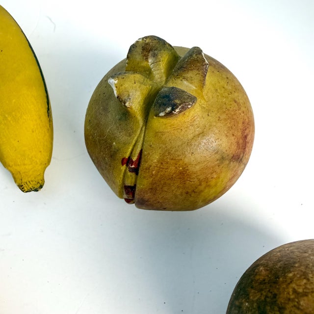 Vintage Hand-Painted Stone Fruit Collection, 10 Pieces For Sale - Image 10 of 12