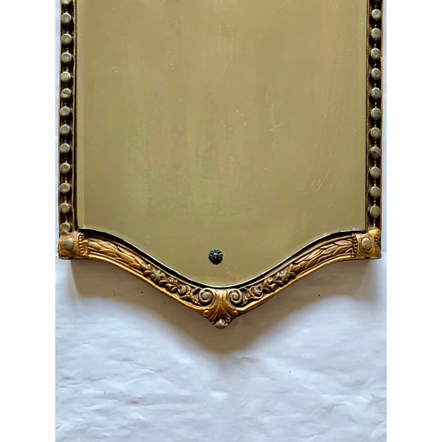 Antique Nurre Maestro Gilt Wood Etched Mirror | Chairish