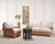 A beautifully crafted lounge chair and matching settee living room suite, handwoven in natural rattan wicker over a...