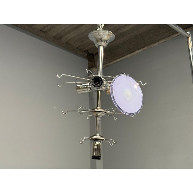 Glass Mid-Century Modern, Purple Murano Glass, Chrome, Pendant Light, 1960s For Sale - Image 7 of 10