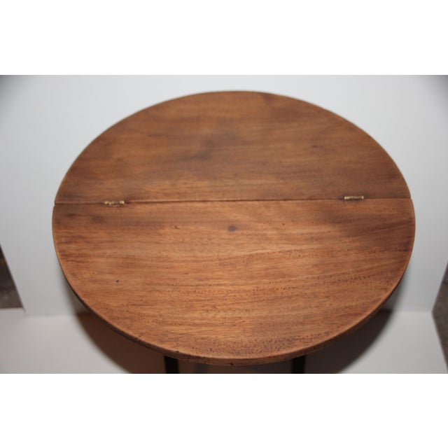 Small Round Folding Wooden Side Table For Sale - Image 17 of 18