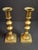 Antique English Brass Candlesticks Pair Multi-Knop Square Step Base 18th/19th C. For Sale - Image 4 of 6