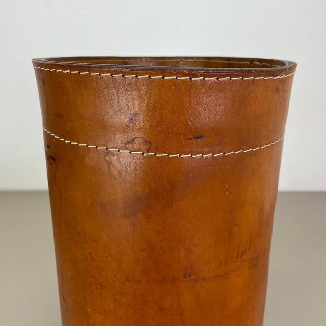 Animal Skin Leather PaperBasket from Torben Ørskov & Co, Denmark, 1960s For Sale - Image 7 of 18