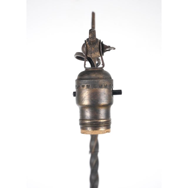 Mid 20th Century Restored Art Deco Cast Iron Bridge Floor Lamp For Sale - Image 13 of 15