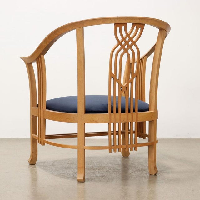 Brown Vintage Giorgetti Armchair in Velvet & Beech, Italy, 1980s For Sale - Image 8 of 11