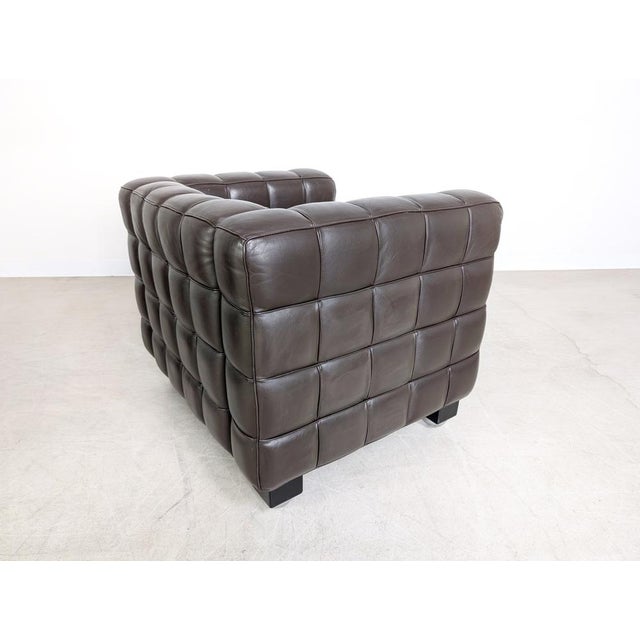 Animal Skin Kubus Club Chair in Leather by Josef Hoffmann for Wittmann For Sale - Image 7 of 12