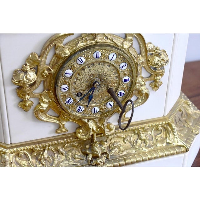Black Marble and Bronze Clock by Théodore Gechter, 19th Century For Sale - Image 8 of 18