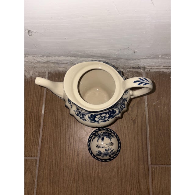 Blue Vintage Teapot in Ceramic, 1920 For Sale - Image 8 of 9