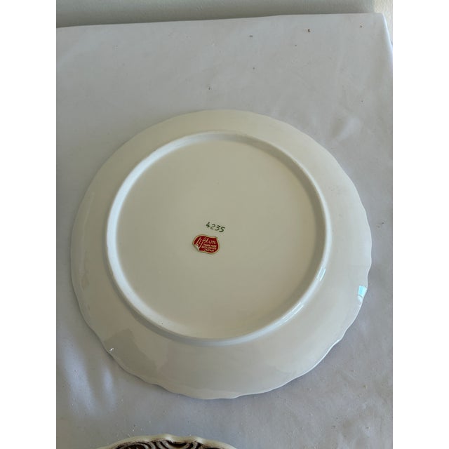 Ivory Vintage Lefton Majolica Style Fruit Border Plates - Set of 6 For Sale - Image 8 of 12