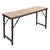 Wood Folding Table in Metal & Teak For Sale - Image 7 of 7