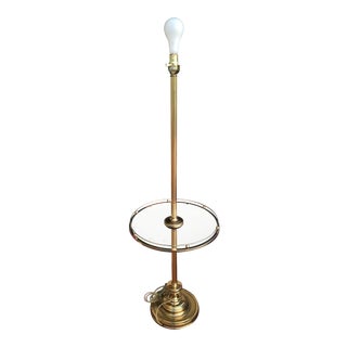 Mid-Century Stiffel Heavy Brass Table Floor Lamp For Sale