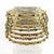 1950s Henry Perichon Gilded Bronze Bangle Bracelet with Colorful Stones, 8 pieces For Sale - Image 5 of 8