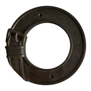Late 19th Century Decorative Industrial Belt Motif Cast Iron Frames