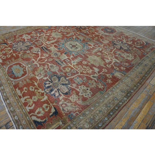 19th Century Persian Ziegler Sultanabad Carpet ( 8'10" x 9'4" - 269 x 284 ) For Sale - Image 11 of 12