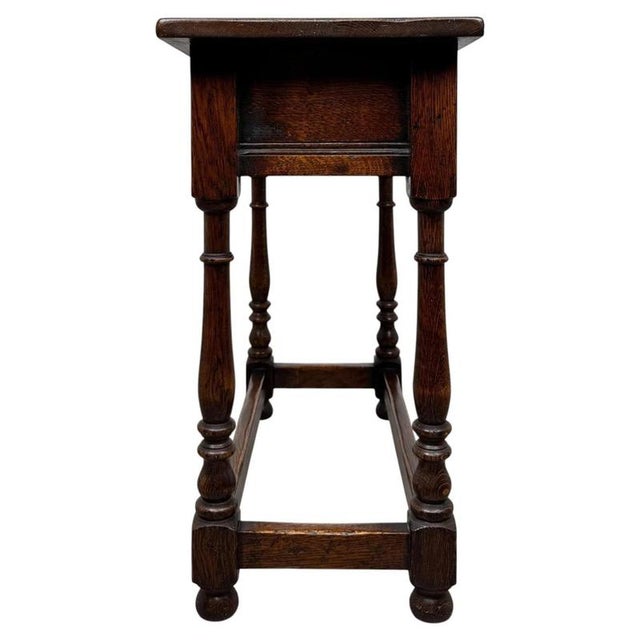 Antique 20th Century Oak Side Table For Sale - Image 10 of 12