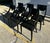 Stunning Pietro Constantini for ELLO FURNITURE, set of 6 dining chairs . Black lacquered, sleek silhouette, Made in Italy...