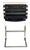 Pr. Of Vintage Rh Black Leather & Chrome Bar Stools For Sale - Image 12 of 18