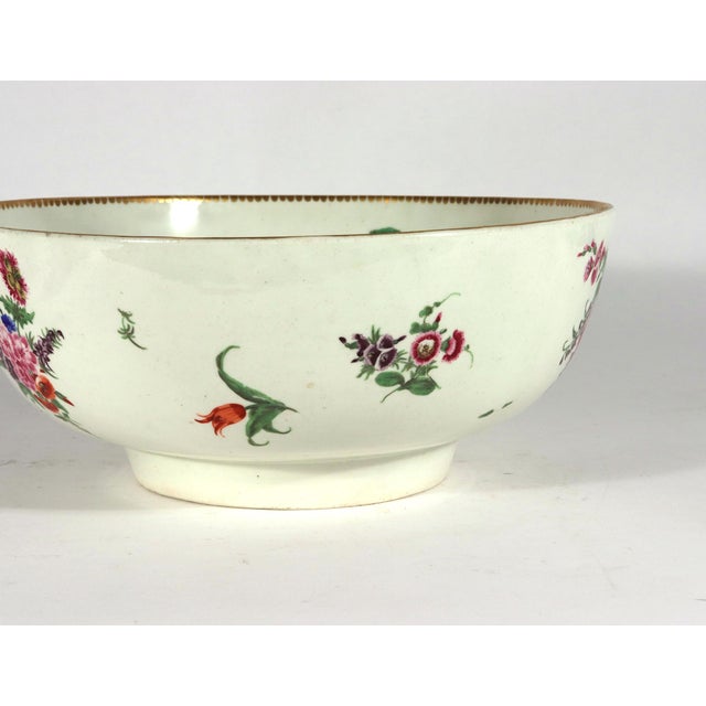 18th-Century First Period Worcester Porcelain Botanical Punch Bowl For Sale In Philadelphia - Image 6 of 18