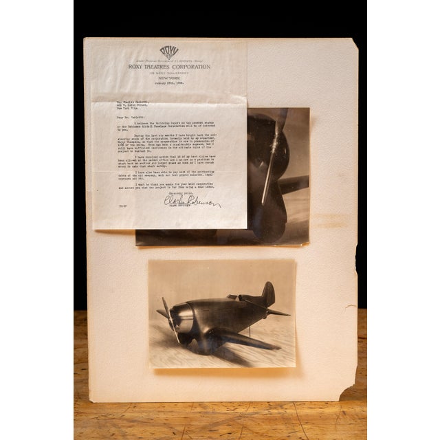 1931/1932; Robinson Airfoil Fuselage Corporation - New York City, NY Carved wooden aerodynamic aircraft model produced by...