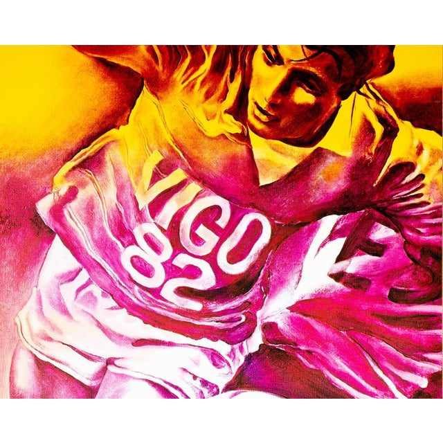 Jacques MONORY (1924-2018) World Cup: Vigo 1982 Original lithograph poster Signed in the plate On poster paper 60 x 95 cm...