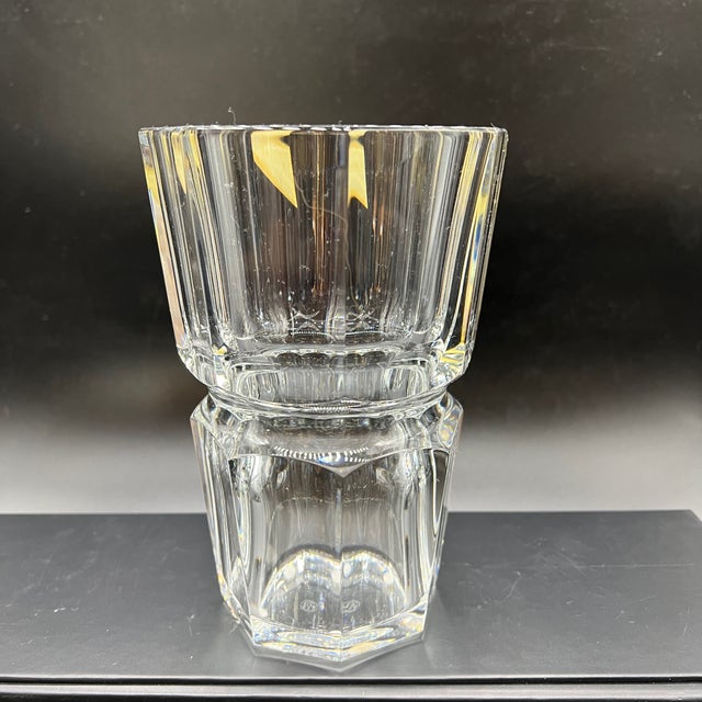 Vintage Baccarat Edith, Heavy Cut Crystal Vase in Original Box For Sale - Image 10 of 14