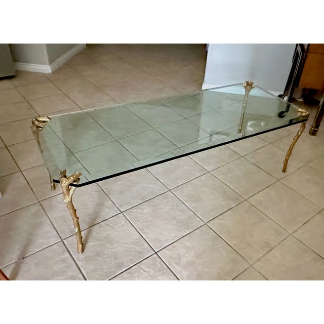 P.E.Guerin Faux Bois Gilt Bronze Cocktail Table For Sale - Image 10 of 17