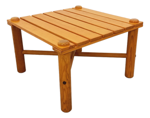 Vintage Square Coffee Table in Pine, 1970s