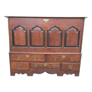 Antique English Oak Mule Chest For Sale