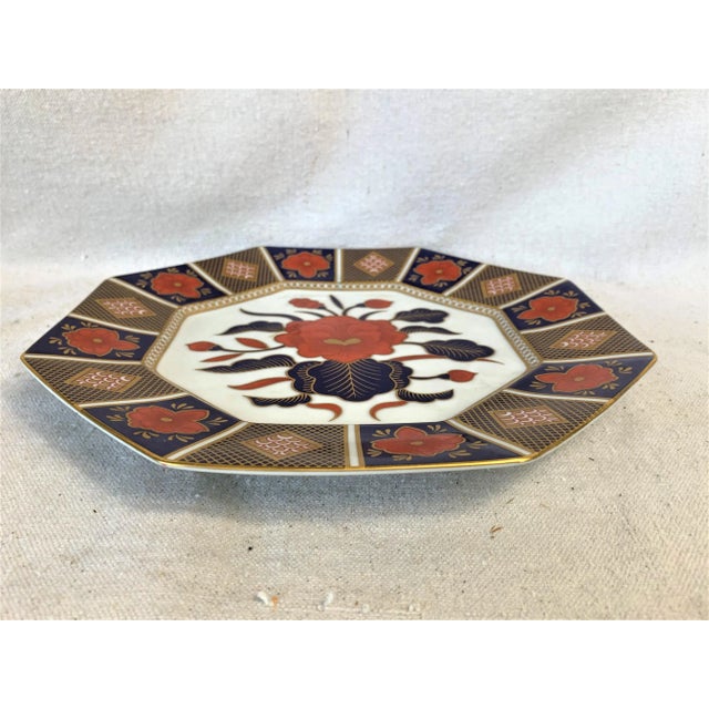 Vintage Fitz & Floyd "Empress" octagonal plate richly decorated gold, red and dark blue. This is a pre-owned item so...