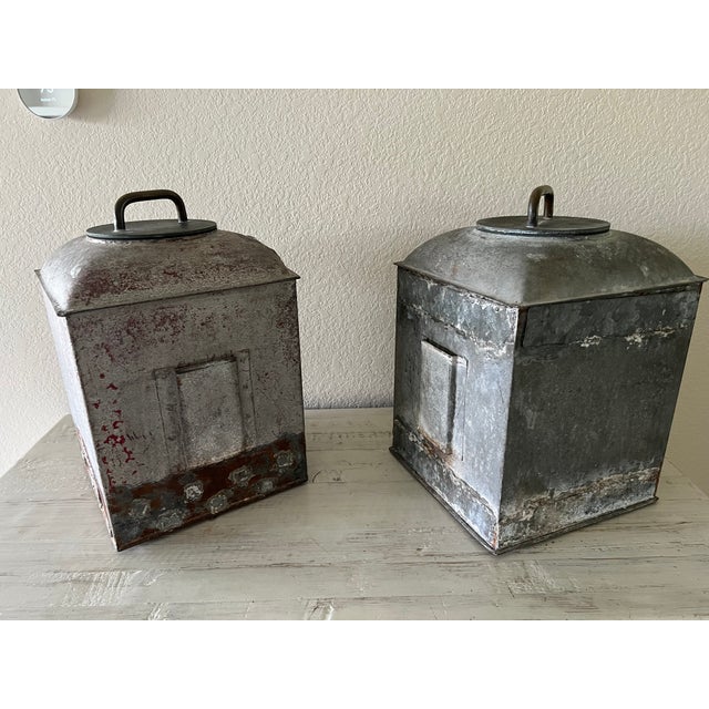 Set of 2 Galvanized Steel Perko Ships Lanterns For Sale In Denver - Image 6 of 17