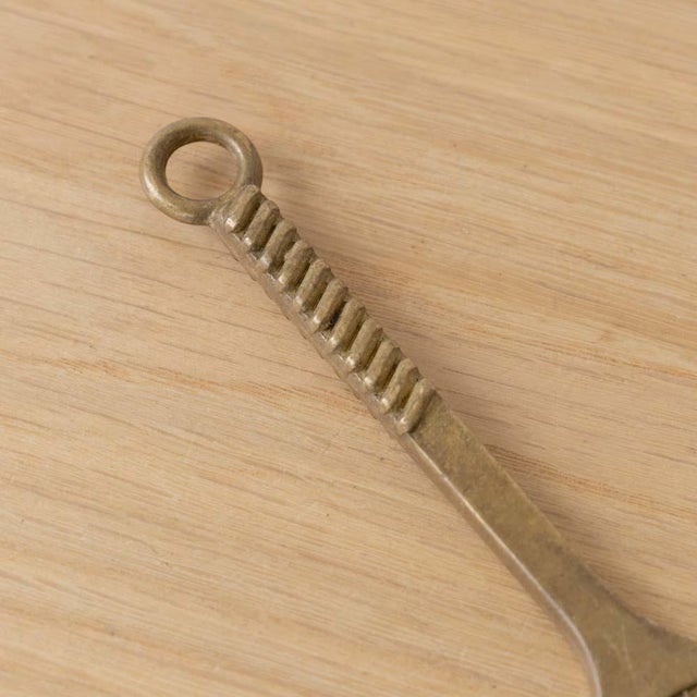 Metal 1950s French Brass Tennis Bottle Opener For Sale - Image 7 of 10