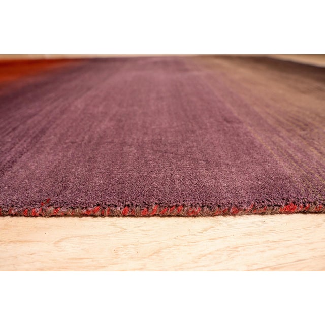 Contemporary 4x6 Rhea Unique Coral Solid Open Fiel Modern Handmade Wool Carpet Rug For Sale - Image 3 of 5