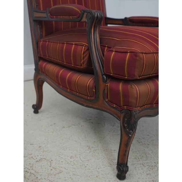 1990s Ej Victor French Louis XV Upholstered Bergere Chair For Sale - Image 5 of 18