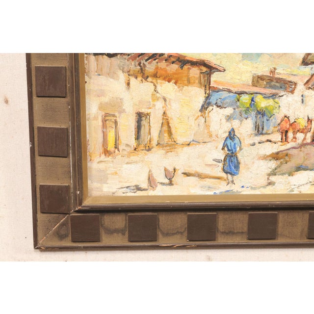 Mid-Century S. Europe Streetscape Painting For Sale - Image 9 of 12