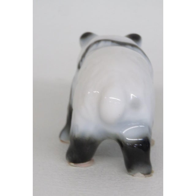 Miniature Ceramic Panda Figurine 1970s Japanese Design Walking Posture 4975b For Sale - Image 4 of 7