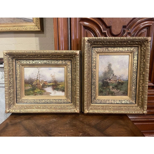 Late 19th Century Pair of 19th Century French Landscapes by Galien-Laloue as Louis Dupuy For Sale - Image 5 of 13