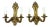 Pair of Louis XVI Style Neoclassical Two-Light Gilt Bronze Wall Sconces, C. 1900 For Sale