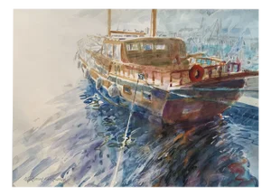 Włodzimierz Karczmarzyk, Monte Carlo, 2012, Watercolor