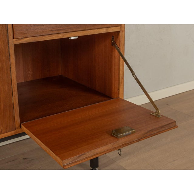 Black Vintage Walnut Veneer Highboard, 1960s For Sale - Image 8 of 9