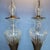 Gold Set of 2 Mid 20th Century Crystal Glass Lamps For Sale - Image 8 of 12