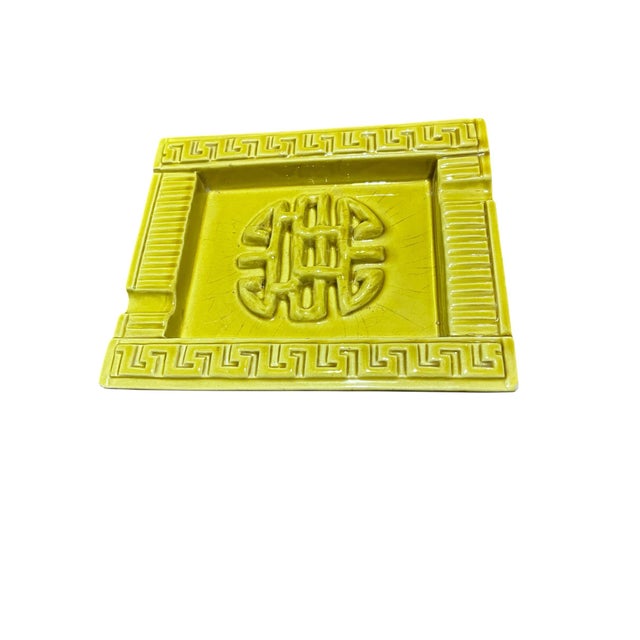 Italian Ceramic Ashtray Catchall With Greek Design For Sale - Image 4 of 5