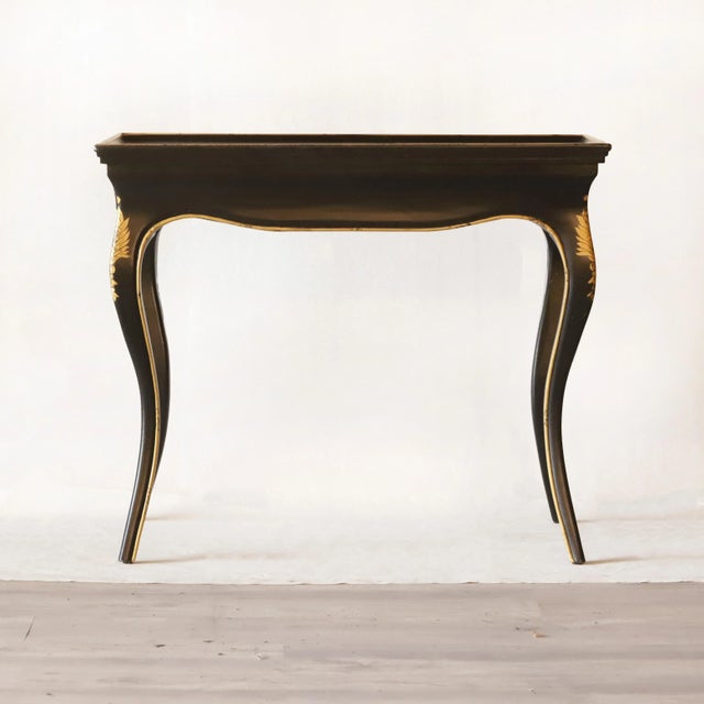 Chinese Chippendale-Style Painted Side Tables For Sale - Image 4 of 12