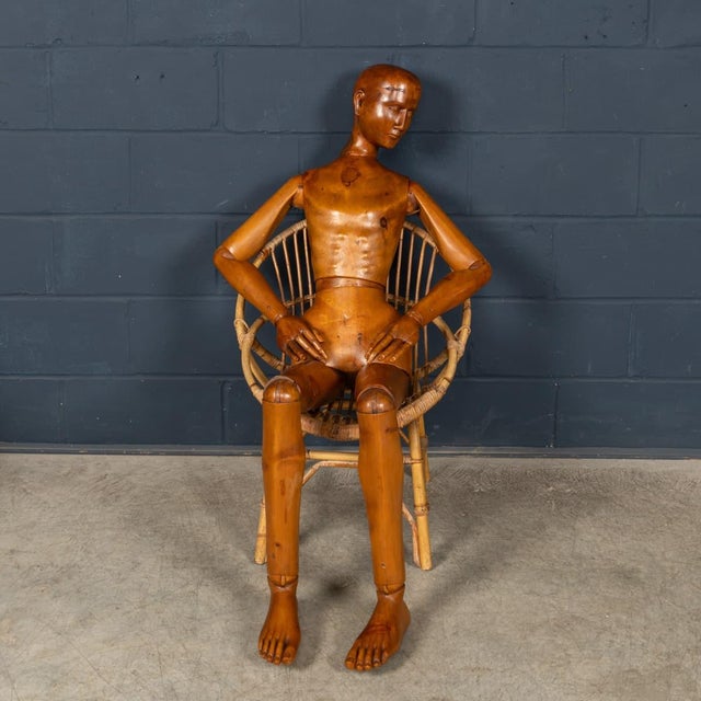 Antique Continental Life Size Wooden Artists Lay Figure, 1910 For Sale - Image 3 of 18