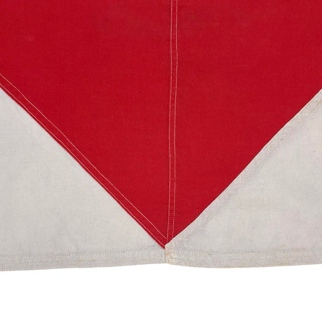 Large Vintage Cotton Nautical Signal Flag For Sale - Image 4 of 5